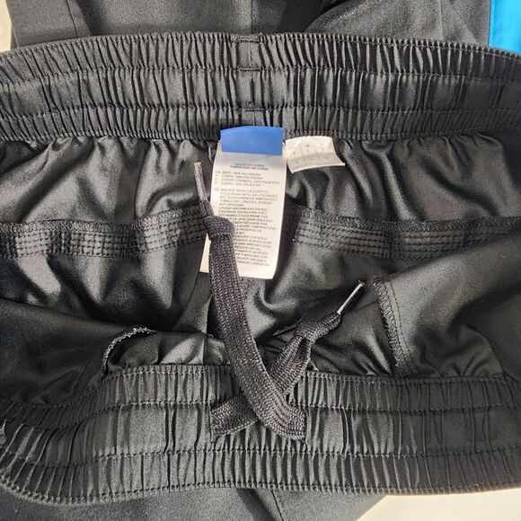 Reebok Womens Capri Pants Large Pockets Elastic Waist Drawstring Black Teal Pull - Picture 6 of 9